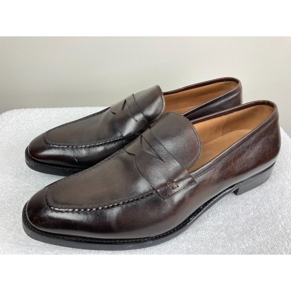 Paul Stuart Brown Leather Loafers Slip-Ons